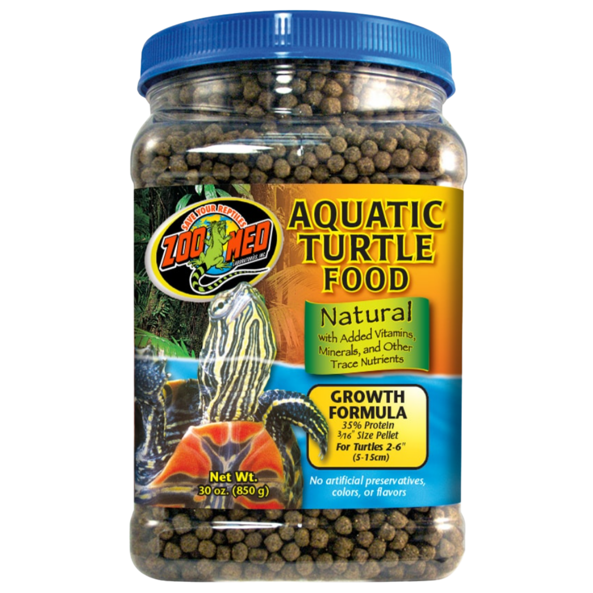 Zoo Med Natural Aquatic Turtle Food Growth Formula - 30 oz The Reptile Grove