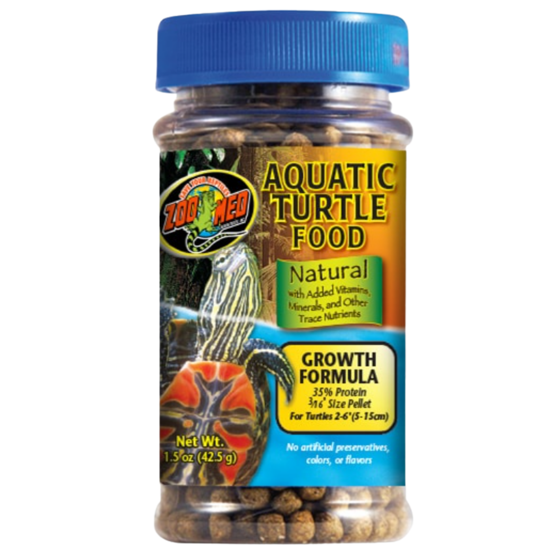 Zoo Med Natural Aquatic Turtle Food Growth Formula - 1.5 oz The Reptile Grove