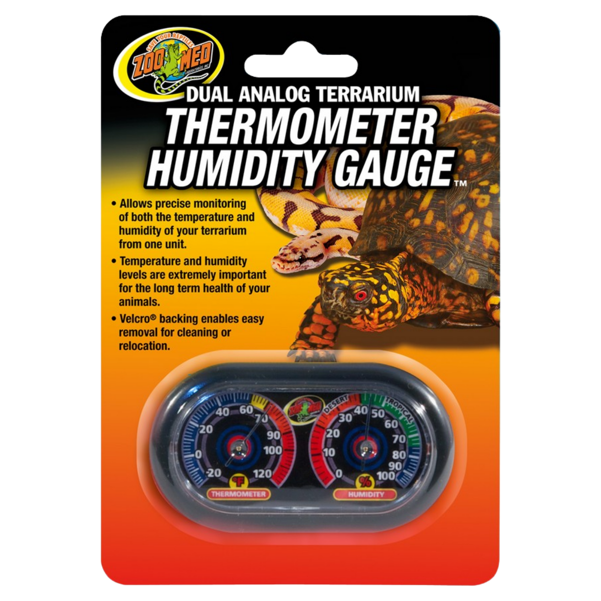 Zoo Med Economy Dual Analog Therm/Humid Gauge The Reptile Grove
