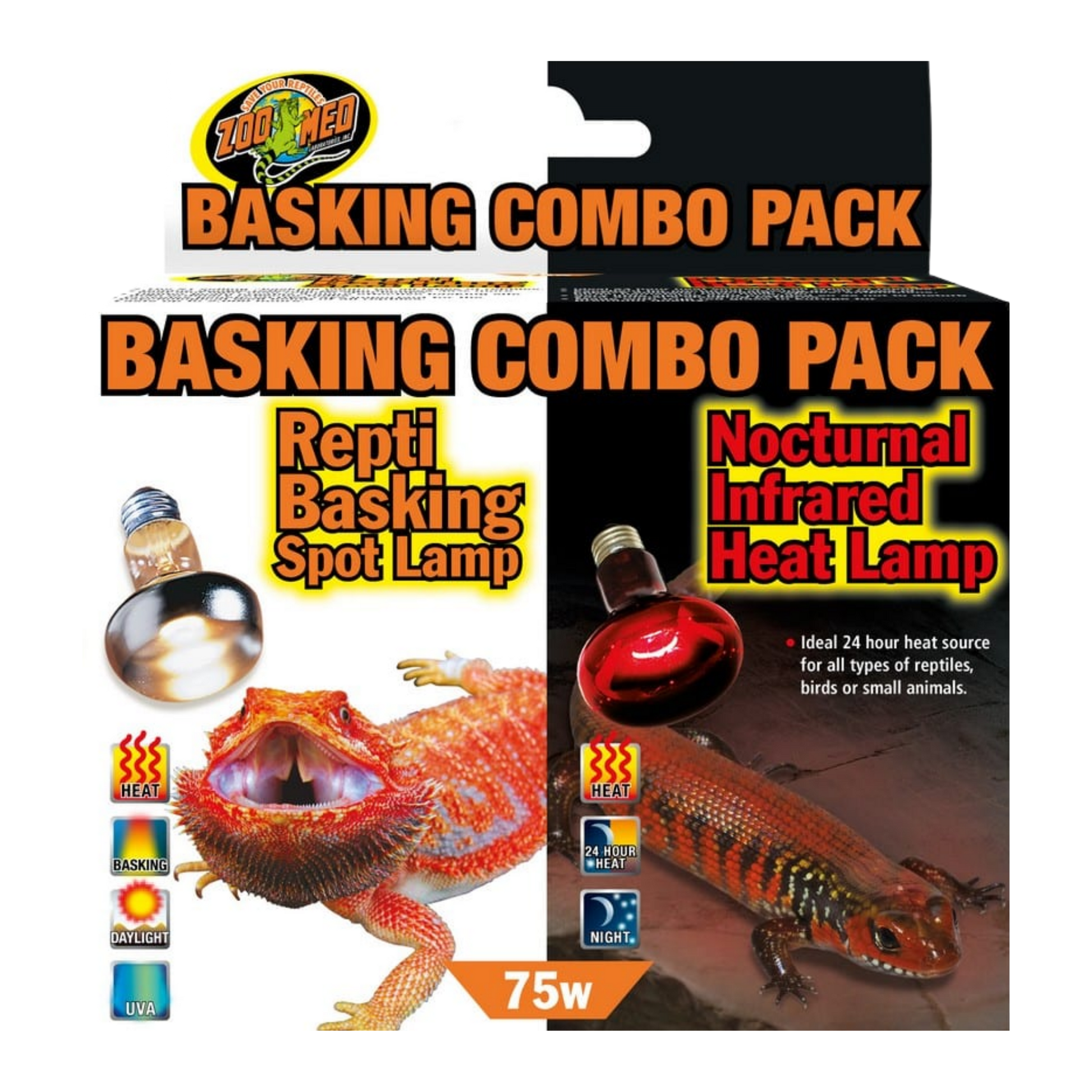 Zoo Med Basking Day & Night Lamps - Combo Pack The Reptile Grove