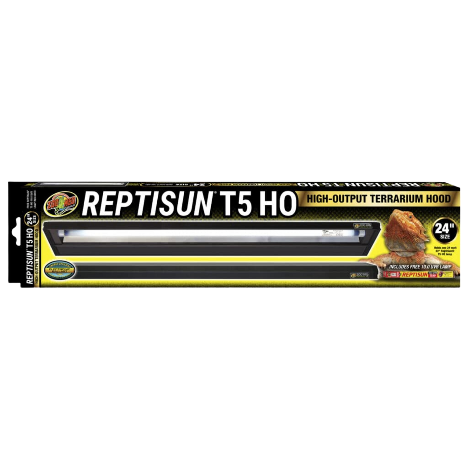 Zoo Med ReptiSun T5 HO Terrarium Hood with 10.0 Bulb - 24" The Reptile Grove