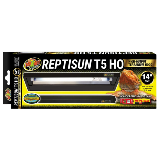 Zoo Med ReptiSun T5 HO Terrarium Hood with 10.0 Bulb - 14" The Reptile Grove