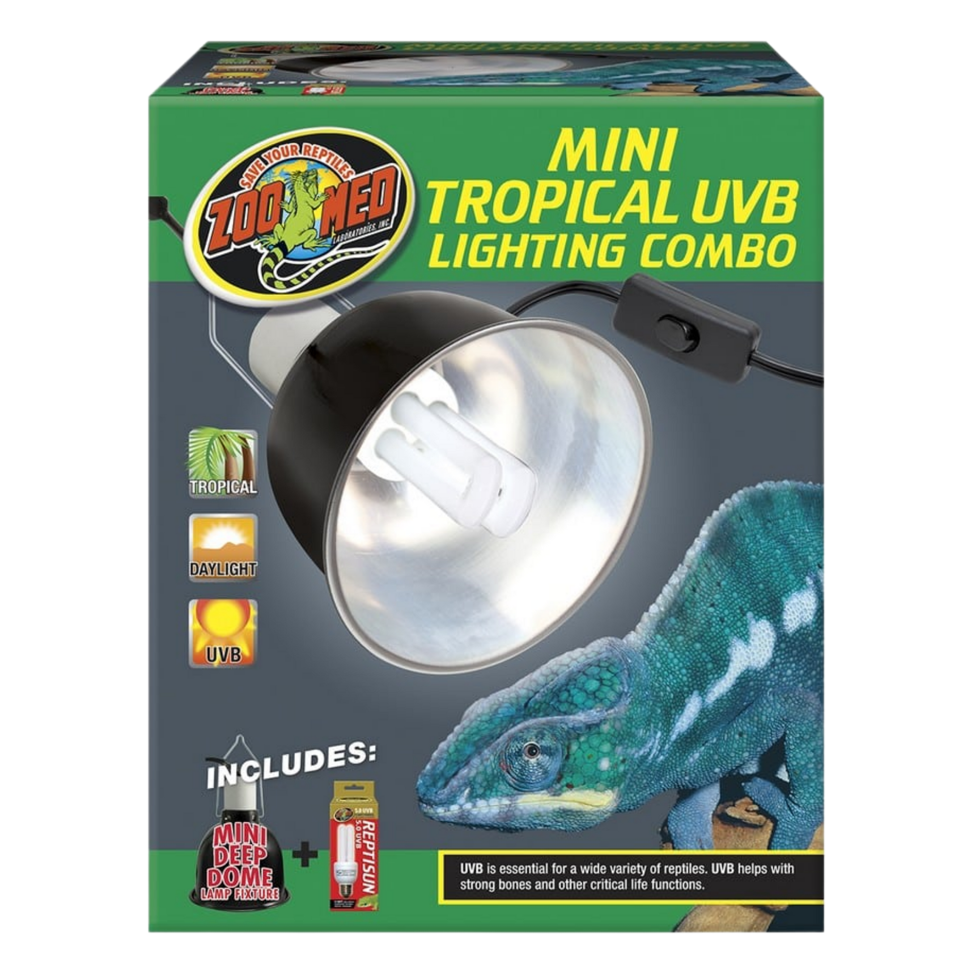 Zoo Med Mini Tropical UVB Lighting Combo The Reptile Grove