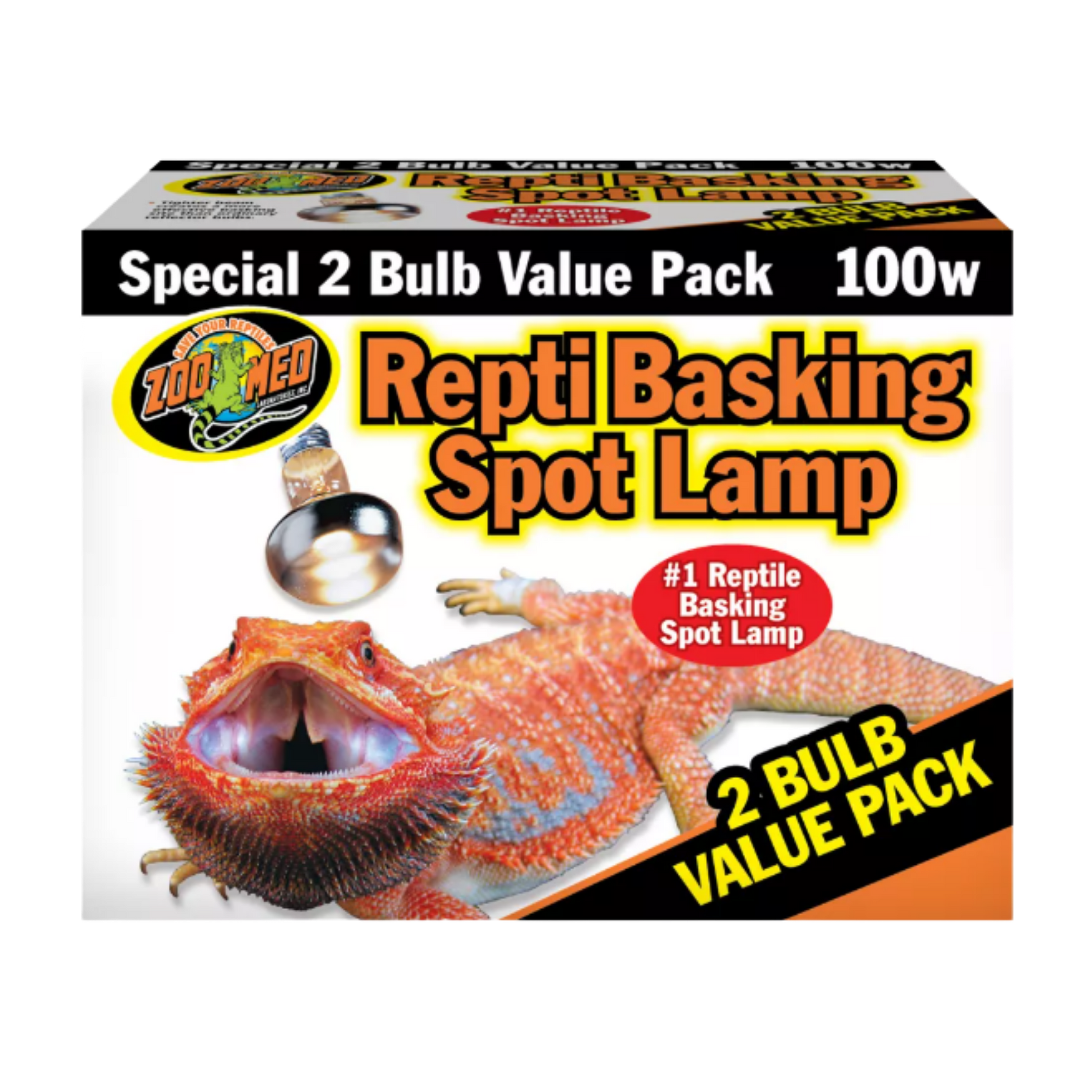 Zoo Med Basking Spot Value Pk (2 pack) - 100w The Reptile Grove