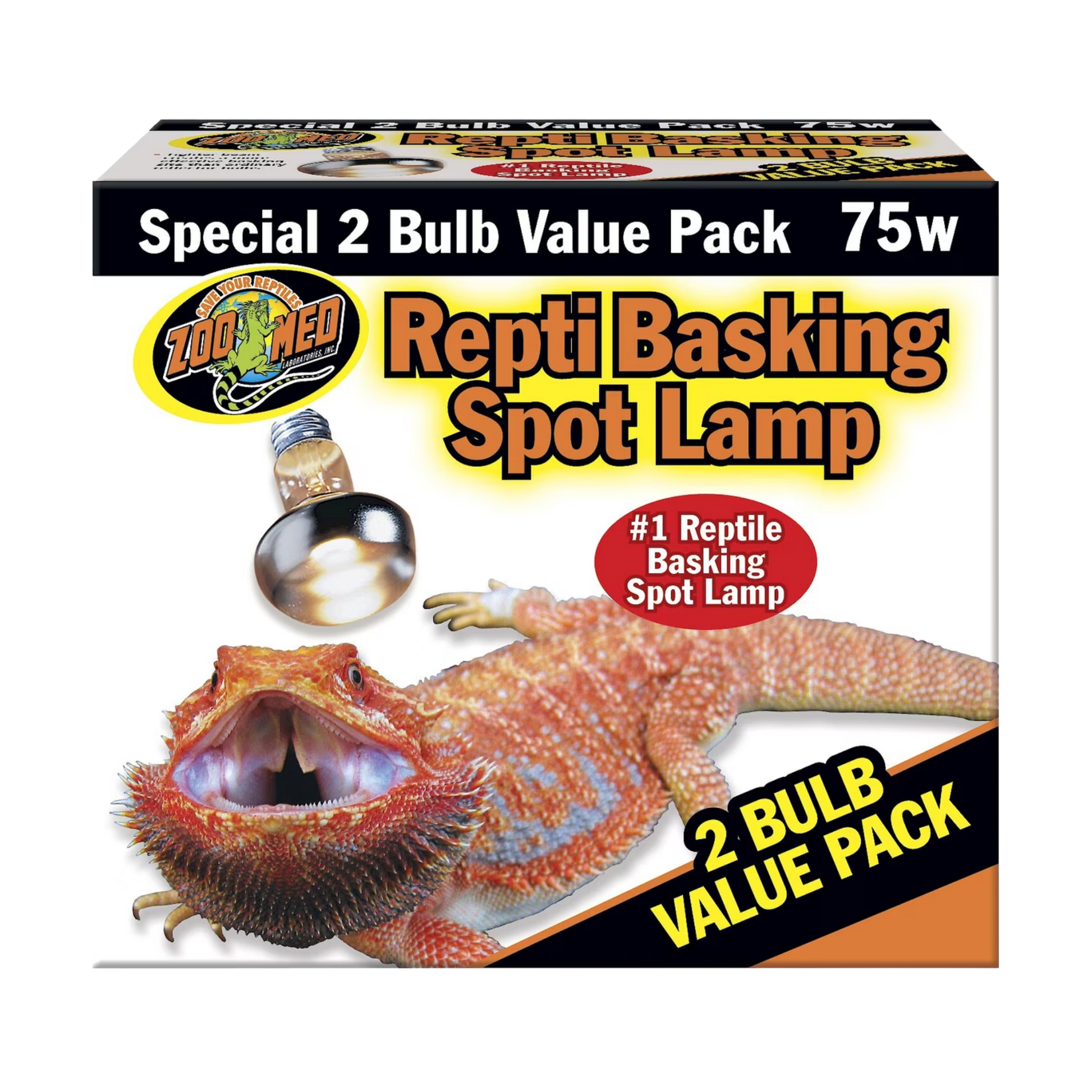 Zoo Med Basking Spot Value Pk (2 pack) - 75 w The Reptile Grove