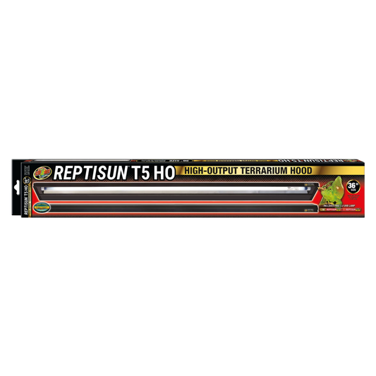 Zoo Med ReptiSun T5 HO Terrarium Hood with 5.0 Bulb - 36 Inches The Reptile Grove