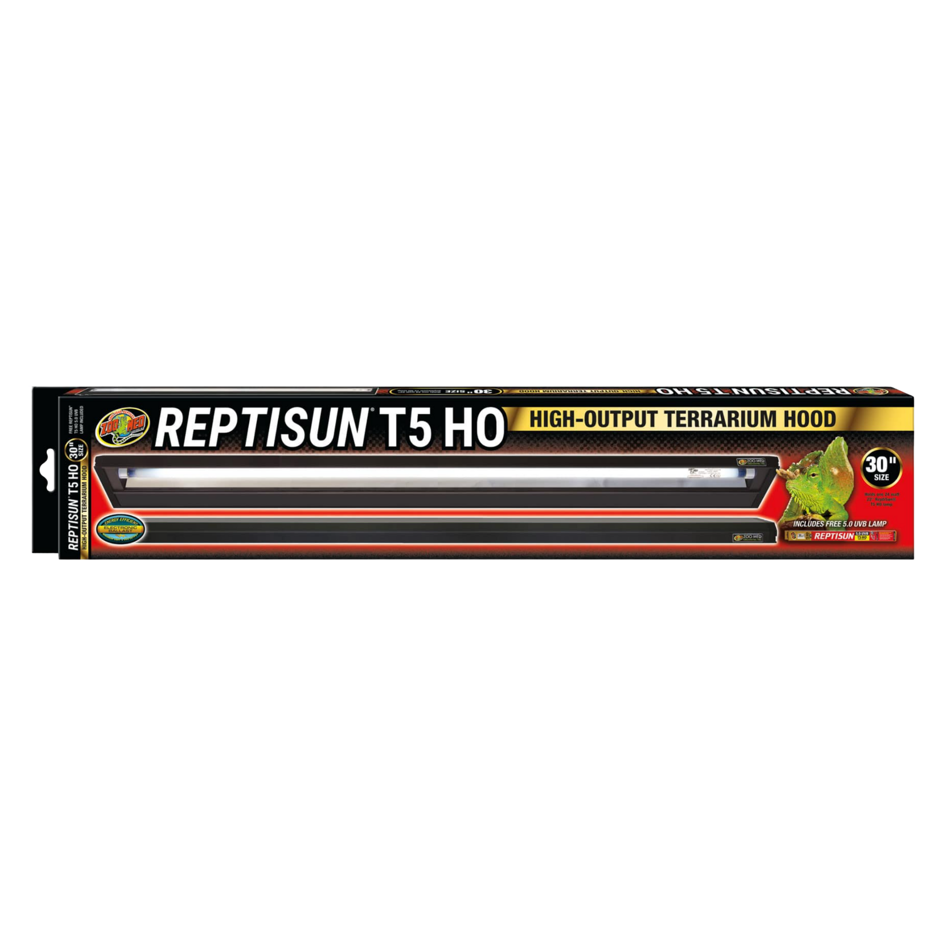 Zoo Med ReptiSun T5 HO Terrarium Hood with 5.0 Bulb - 30 Inches The Reptile Grove