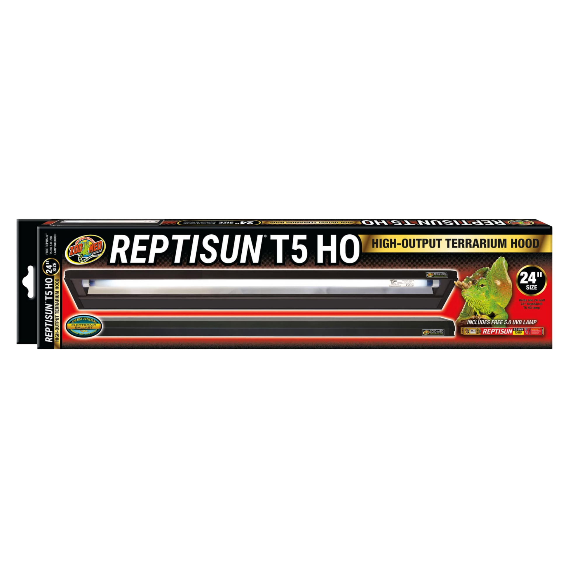 Zoo Med ReptiSun T5 HO Terrarium Hood with 5.0 Bulb - 24 Inches The Reptile Grove