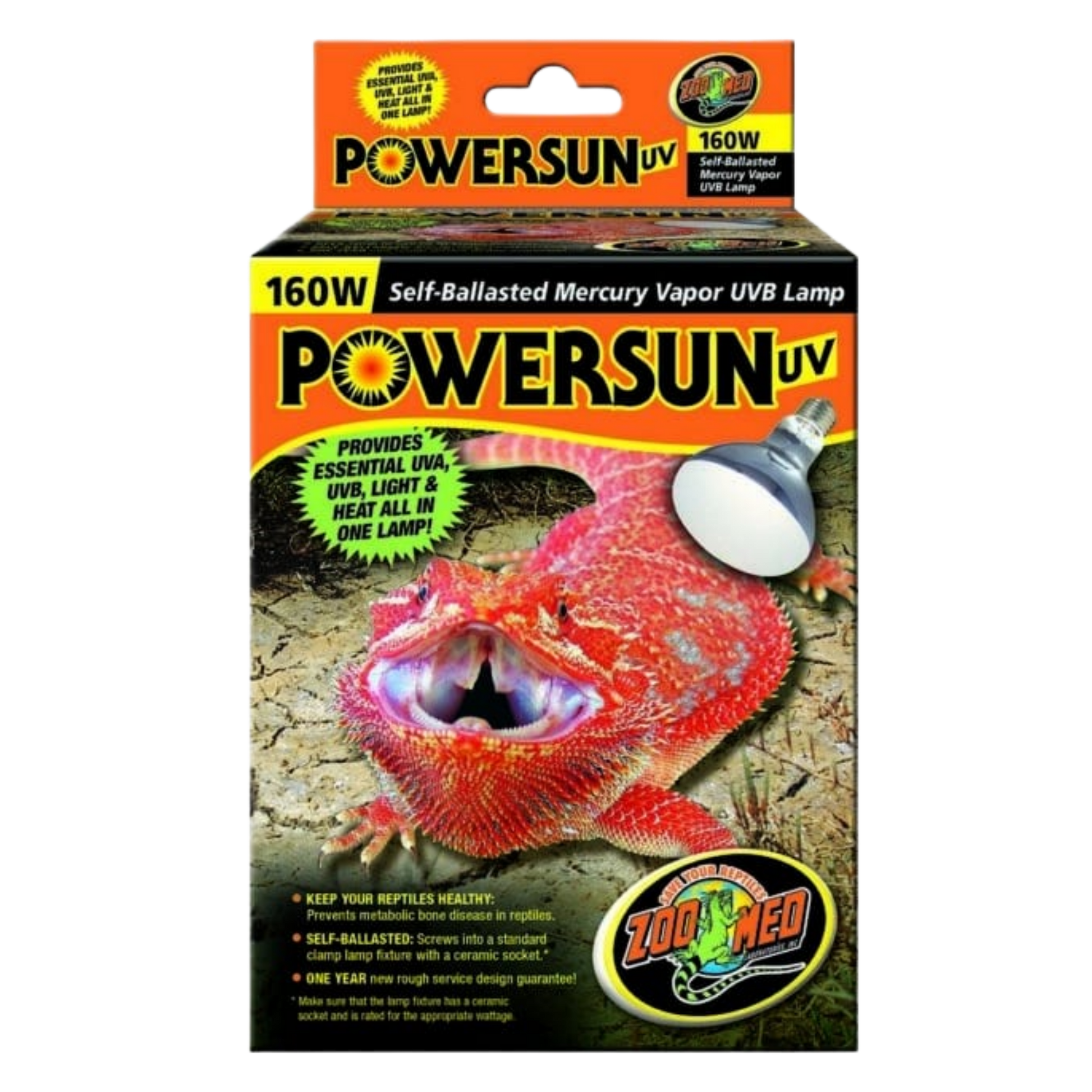 Zoo Med PowerSun UV-160W (Mercury Vapor) The Reptile Grove