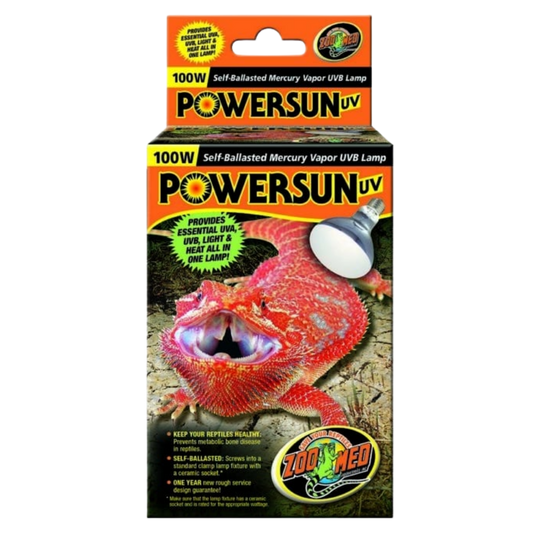 Zoo Med PowerSun UV-100W (Mercury Vapor) The Reptile Grove